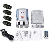 Lorenlli Control remoto inalámbrico Cerradura electrónica Cerradura de puerta de entrada sin llave invisible…